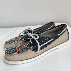 LL‎ Bean Leather Boat Shoes Women’s 9 M Deck Loafers Moccasin Nautical Resort